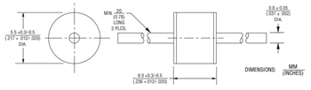 Bourns 2053 & 2057 Series 2-Electrode Miniature GDTs